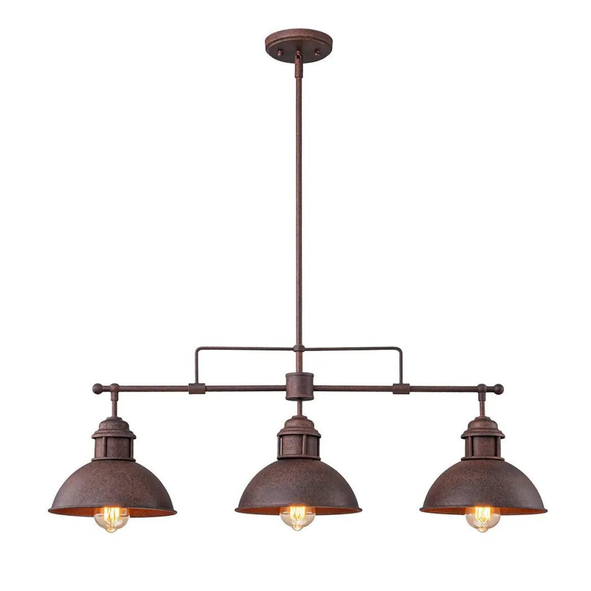 Modern Farmhouse 3-light Island Pot Lid Dome Pendant