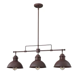 Modern Farmhouse 3-light Island Pot Lid Dome Pendant