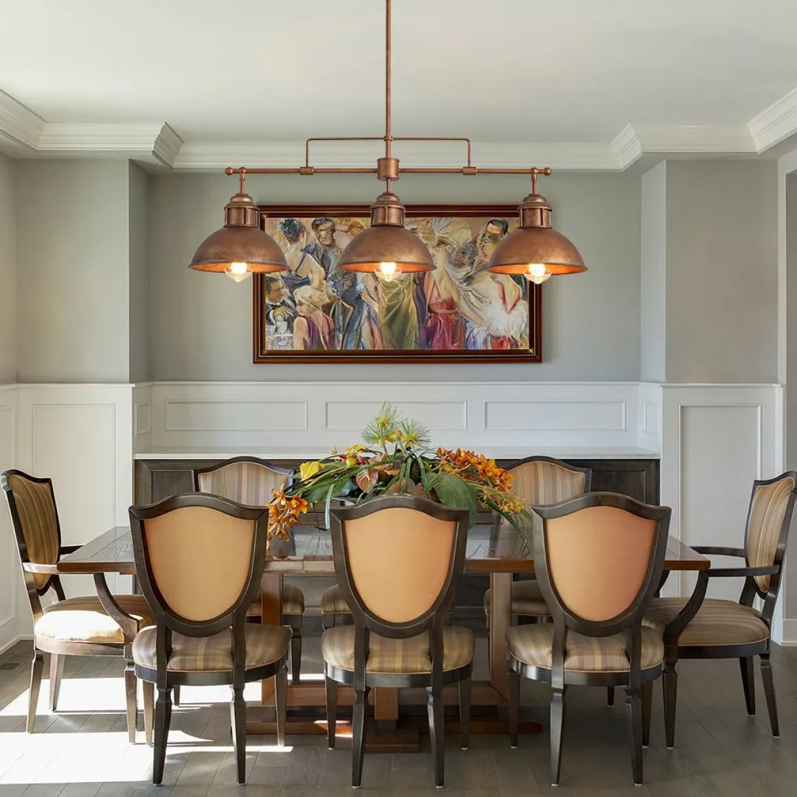 Modern Farmhouse 3-light Island Pot Lid Dome Pendant