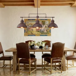 Modern Farmhouse 3-light Island Pot Lid Dome Pendant