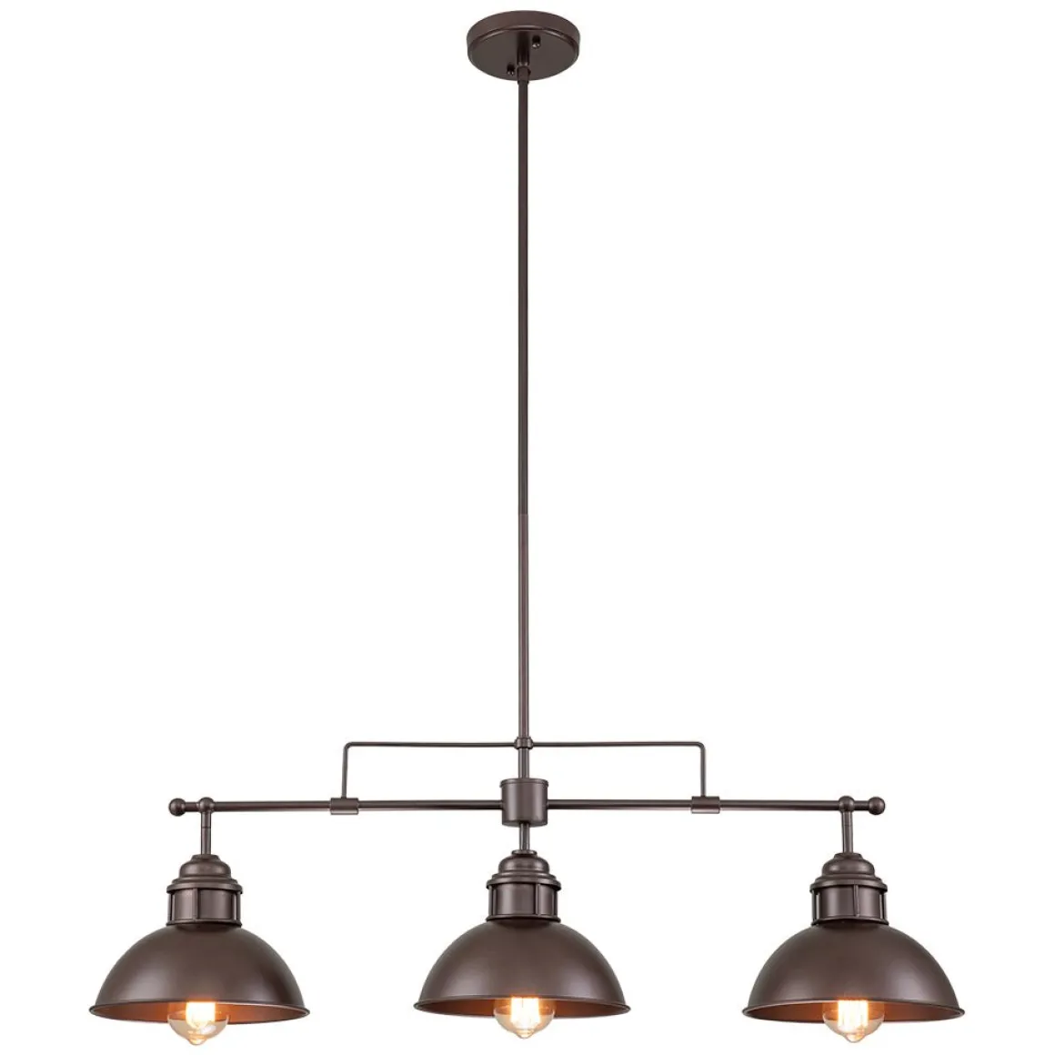 Modern Farmhouse 3-light Island Pot Lid Dome Pendant
