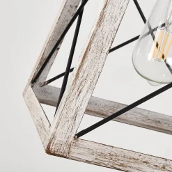 Modern Farmhouse 5-light Kitchen Island Faux Wood Linear Chandelier Pendant