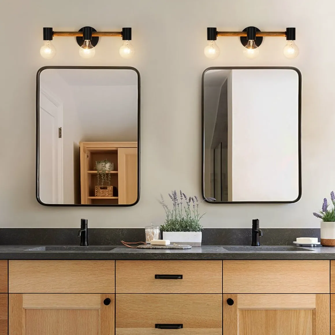 Modern Farmhouse 3-Light Vanity Wall Sconce