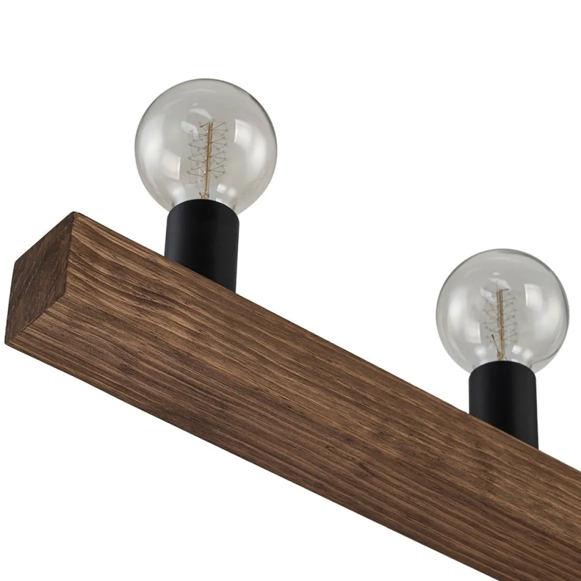 Modern Farmhouse Pine Wooden Linear Island Chandelier