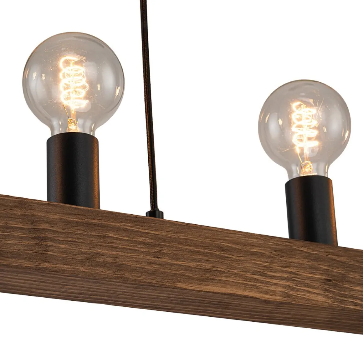 Modern Farmhouse Pine Wooden Linear Island Chandelier