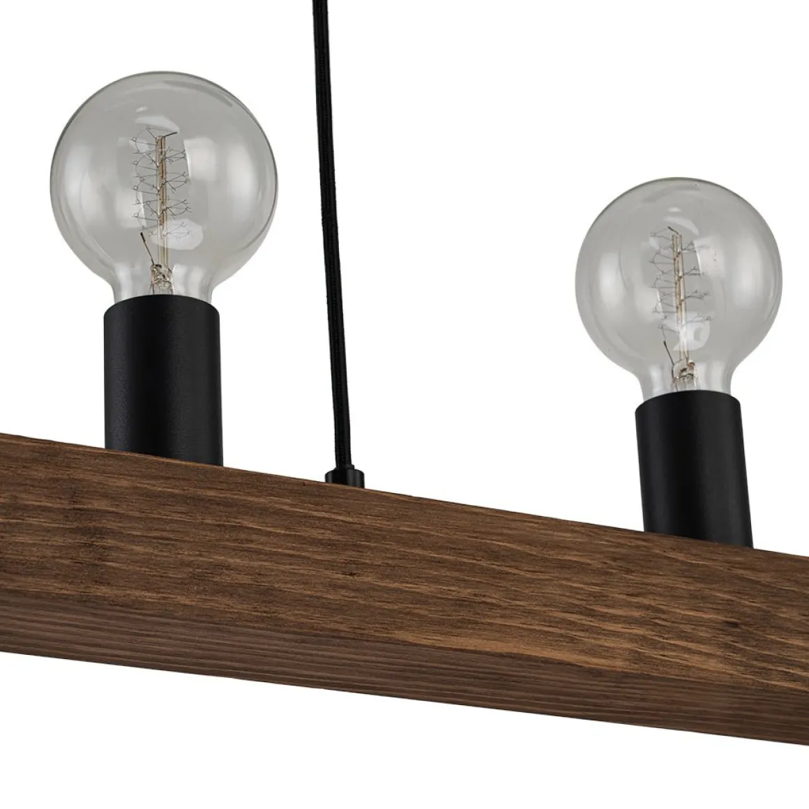 Modern Farmhouse Pine Wooden Linear Island Chandelier