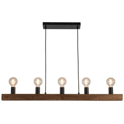 Modern Farmhouse Pine Wooden Linear Island Chandelier