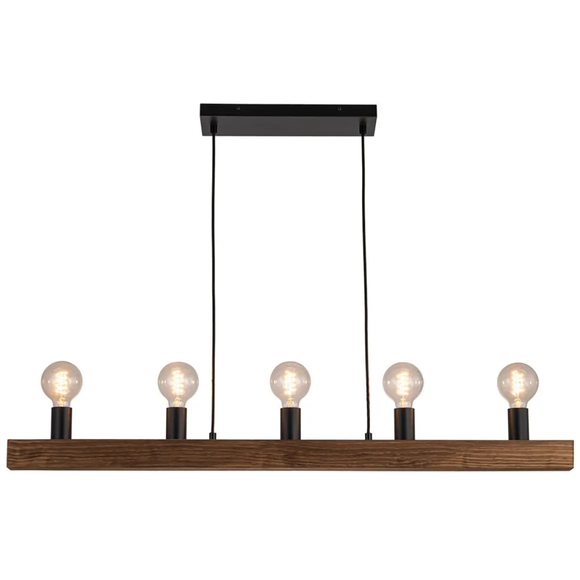Modern Farmhouse Pine Wooden Linear Island Chandelier