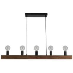 Modern Farmhouse Pine Wooden Linear Island Chandelier