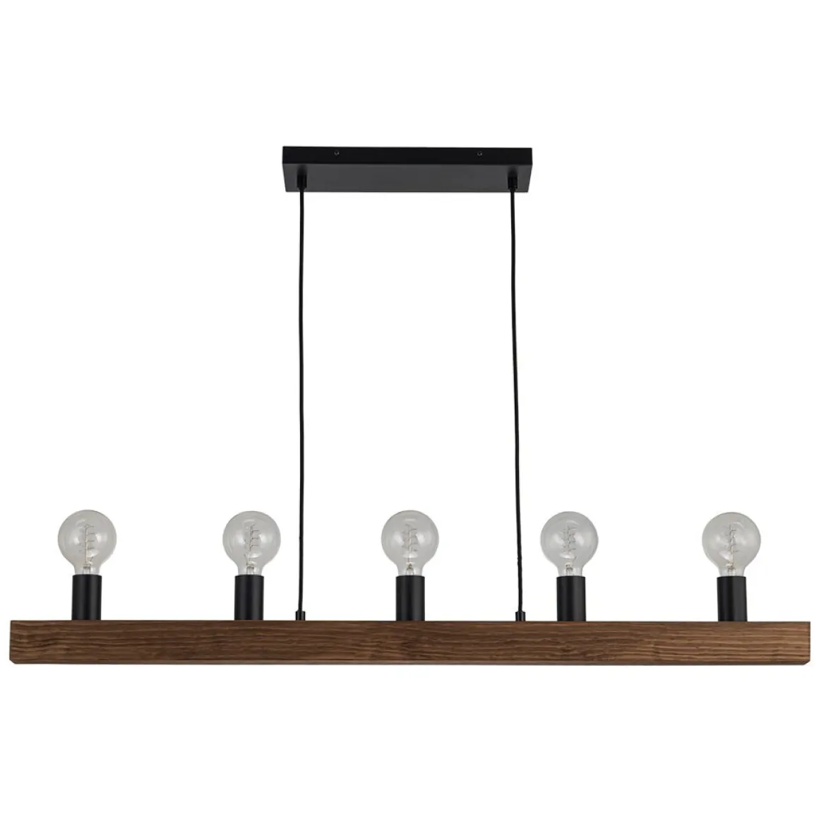 Modern Farmhouse Pine Wooden Linear Island Chandelier