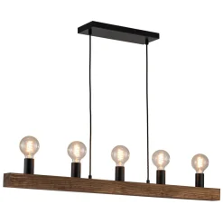 Modern Farmhouse Pine Wooden Linear Island Chandelier