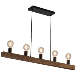 Modern Farmhouse Pine Wooden Linear Island Chandelier