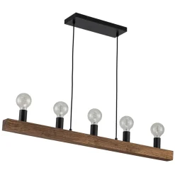 Modern Farmhouse Pine Wooden Linear Island Chandelier