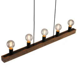 Modern Farmhouse Pine Wooden Linear Island Chandelier