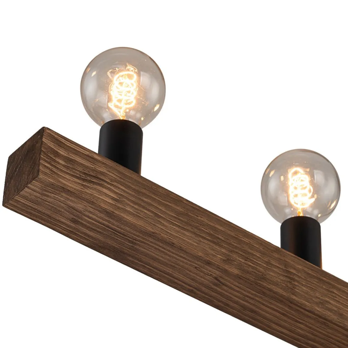 Modern Farmhouse Pine Wooden Linear Island Chandelier
