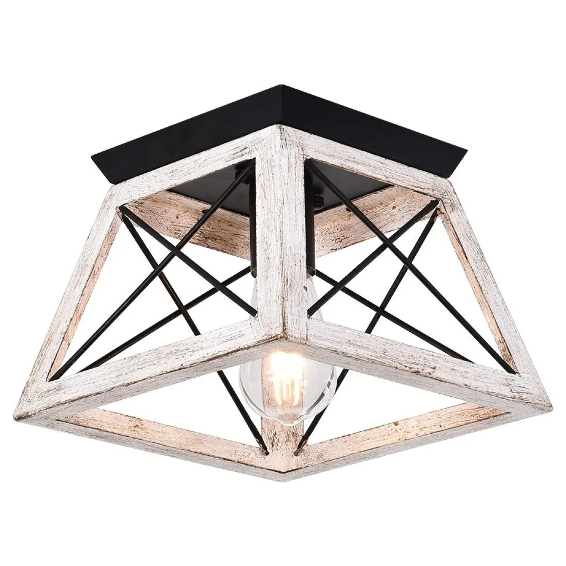 Modern Farmhouse Square Flush Mount Light