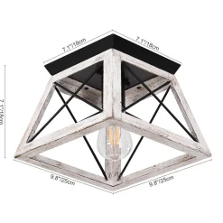 Modern Farmhouse Square Flush Mount Light