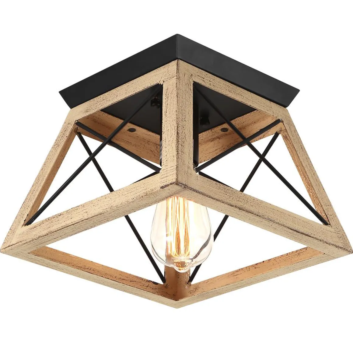 Modern Farmhouse Square Flush Mount Light