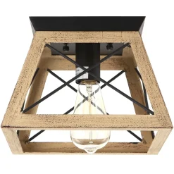 Modern Farmhouse Square Flush Mount Light