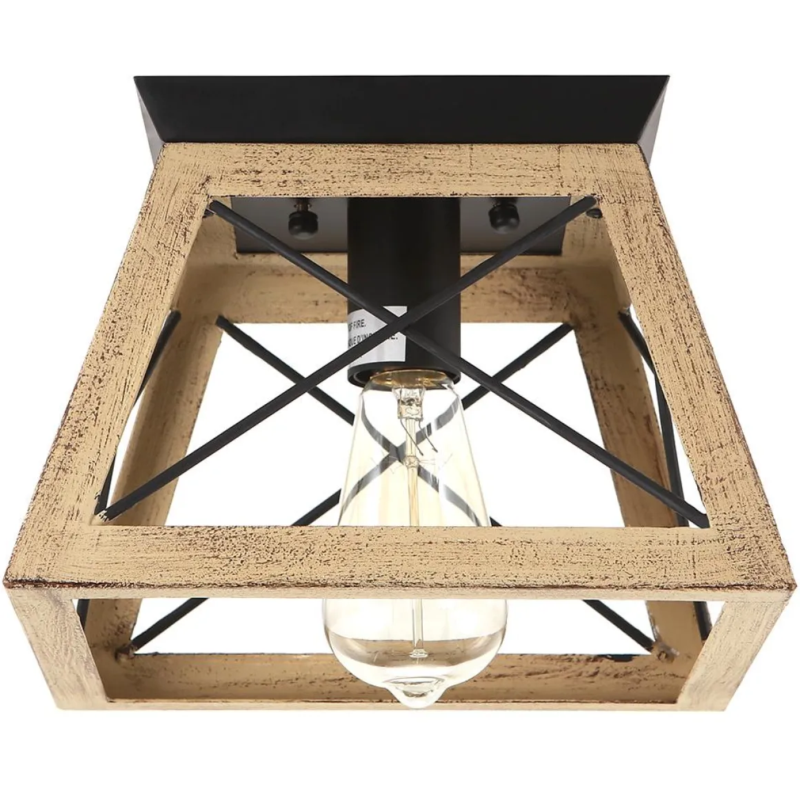 Modern Farmhouse Square Flush Mount Light