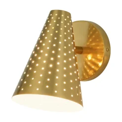 Modern Funky 1-Light Starry Pinhole Cone Wall Sconce