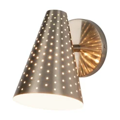 Modern Funky 1-Light Starry Pinhole Cone Wall Sconce