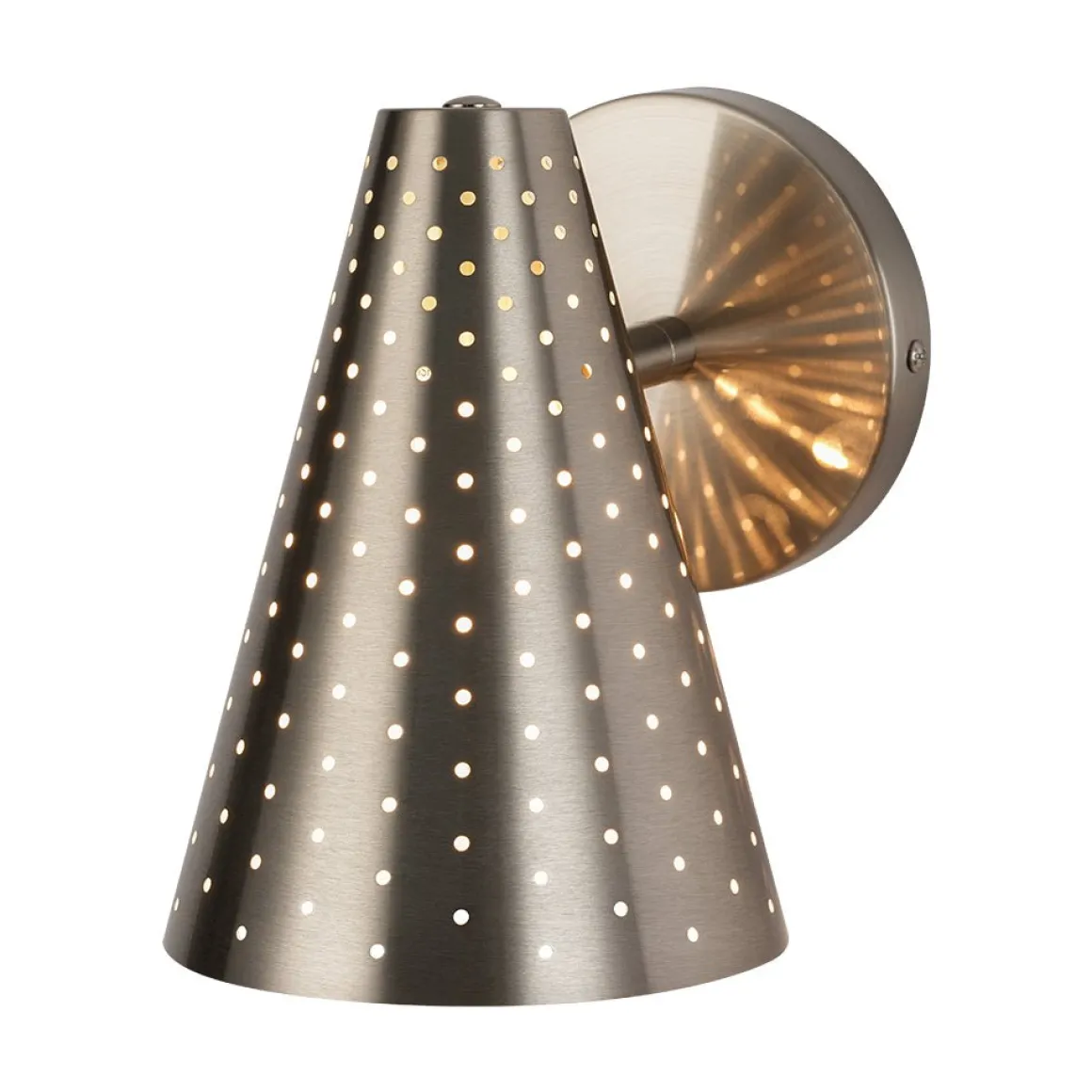 Modern Funky 1-Light Starry Pinhole Cone Wall Sconce