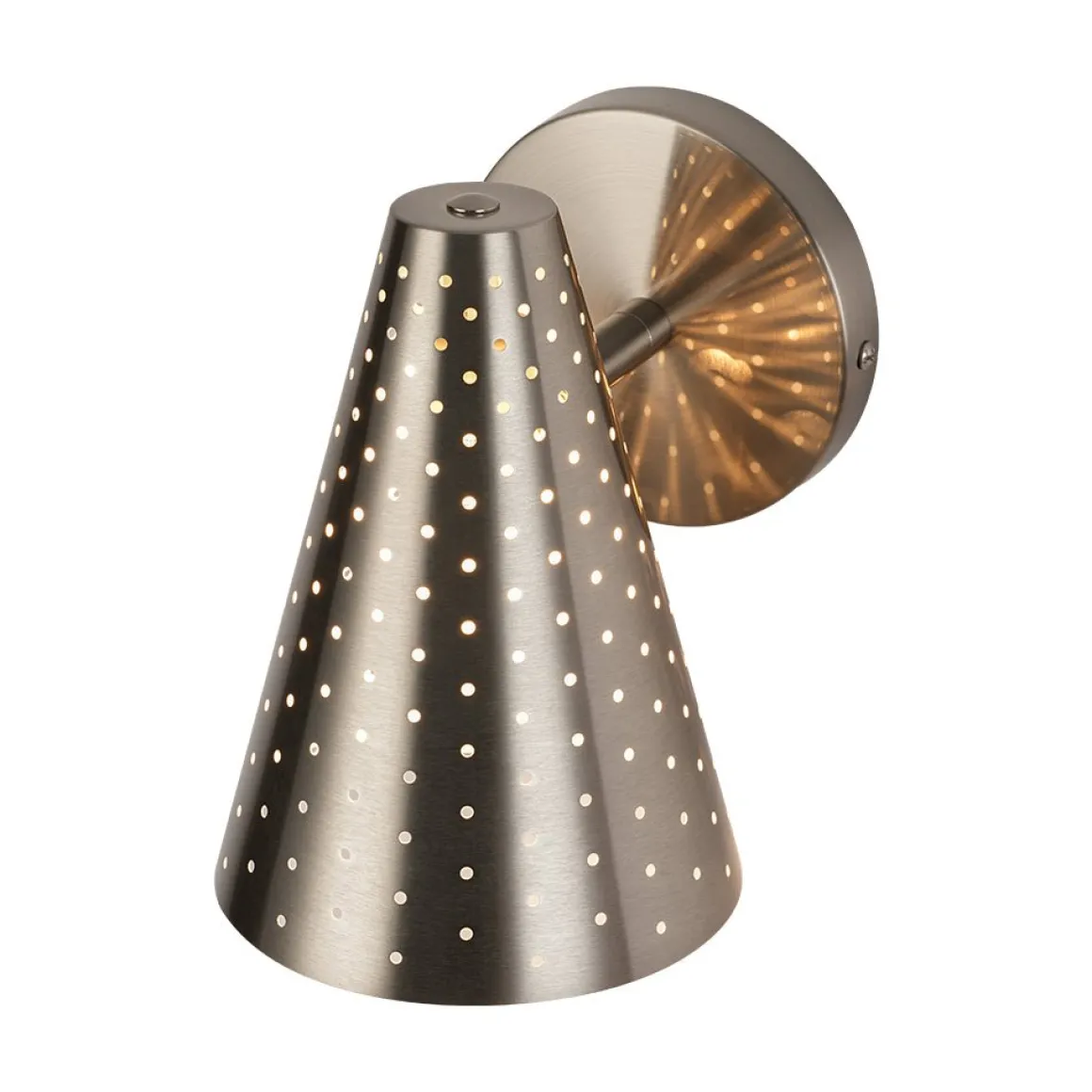 Modern Funky 1-Light Starry Pinhole Cone Wall Sconce