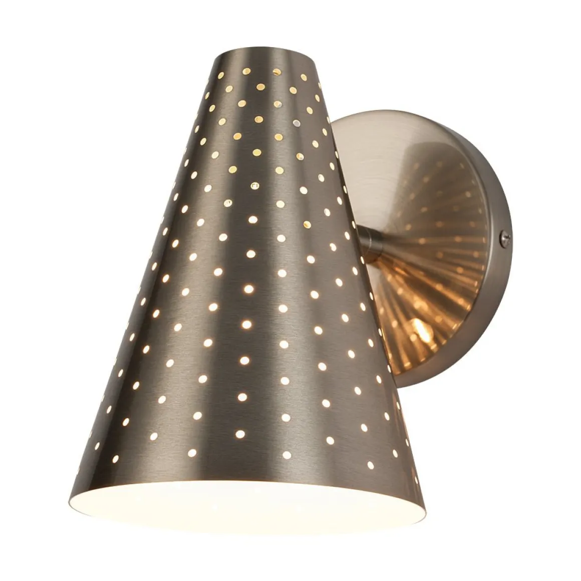Modern Funky 1-Light Starry Pinhole Cone Wall Sconce