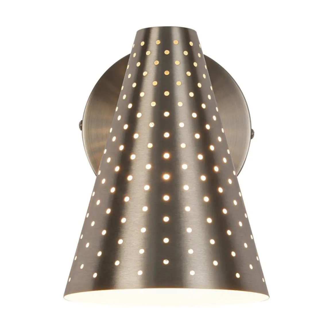 Modern Funky 1-Light Starry Pinhole Cone Wall Sconce