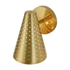 Modern Funky 1-Light Starry Pinhole Cone Wall Sconce