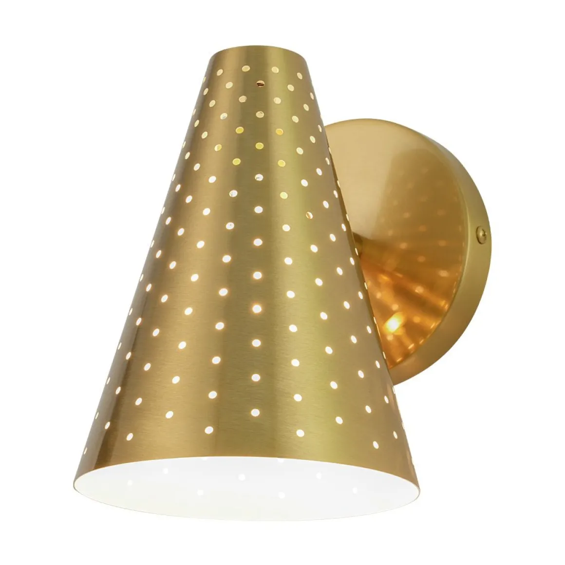Modern Funky 1-Light Starry Pinhole Cone Wall Sconce