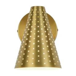 Modern Funky 1-Light Starry Pinhole Cone Wall Sconce