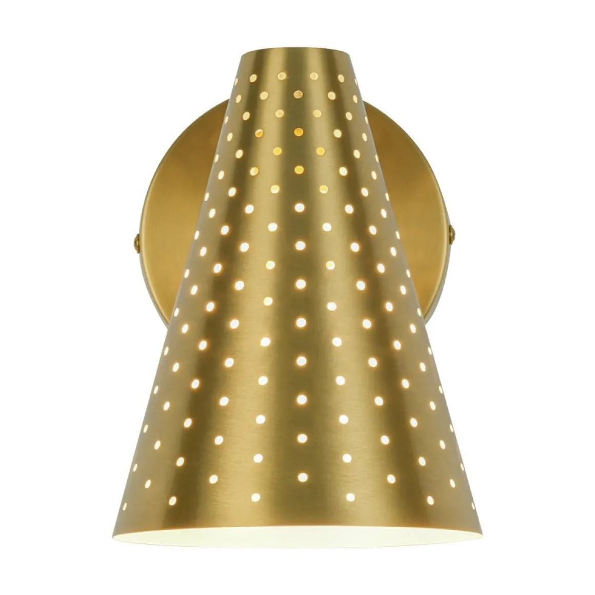 Modern Funky 1-Light Starry Pinhole Cone Wall Sconce