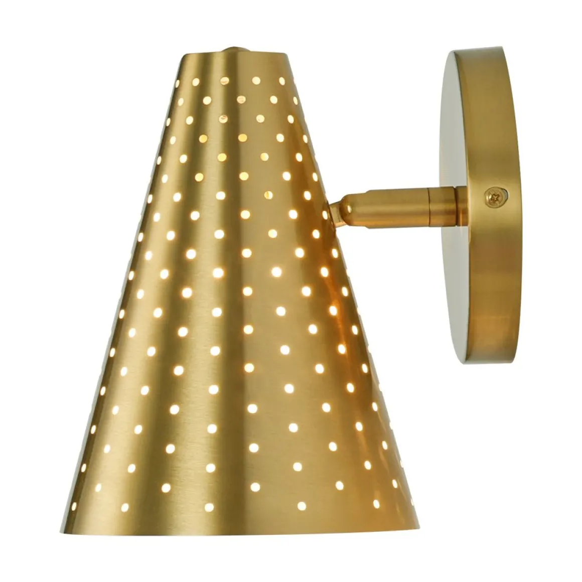 Modern Funky 1-Light Starry Pinhole Cone Wall Sconce