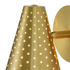 Modern Funky 1-Light Starry Pinhole Cone Wall Sconce