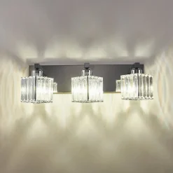 Modern Glam Crystal Bathroom Vanity Wall Lamp