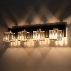 Modern Glam Crystal Bathroom Vanity Wall Lamp