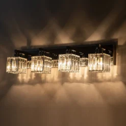 Modern Glam Crystal Bathroom Vanity Wall Lamp