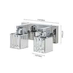 Modern Glam Crystal Bathroom Vanity Wall Lamp