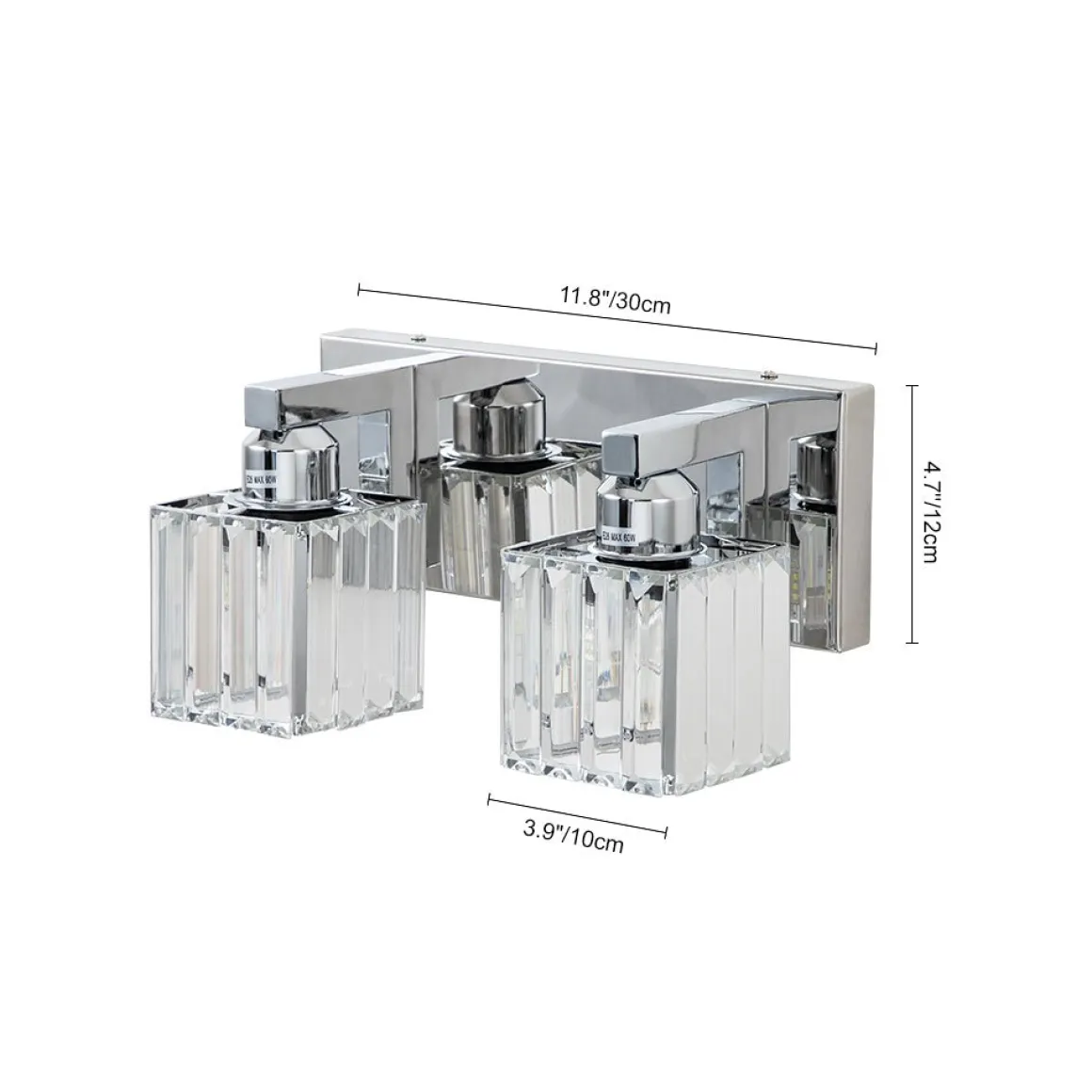 Modern Glam Crystal Bathroom Vanity Wall Lamp