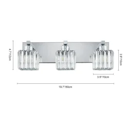 Modern Glam Crystal Bathroom Vanity Wall Lamp