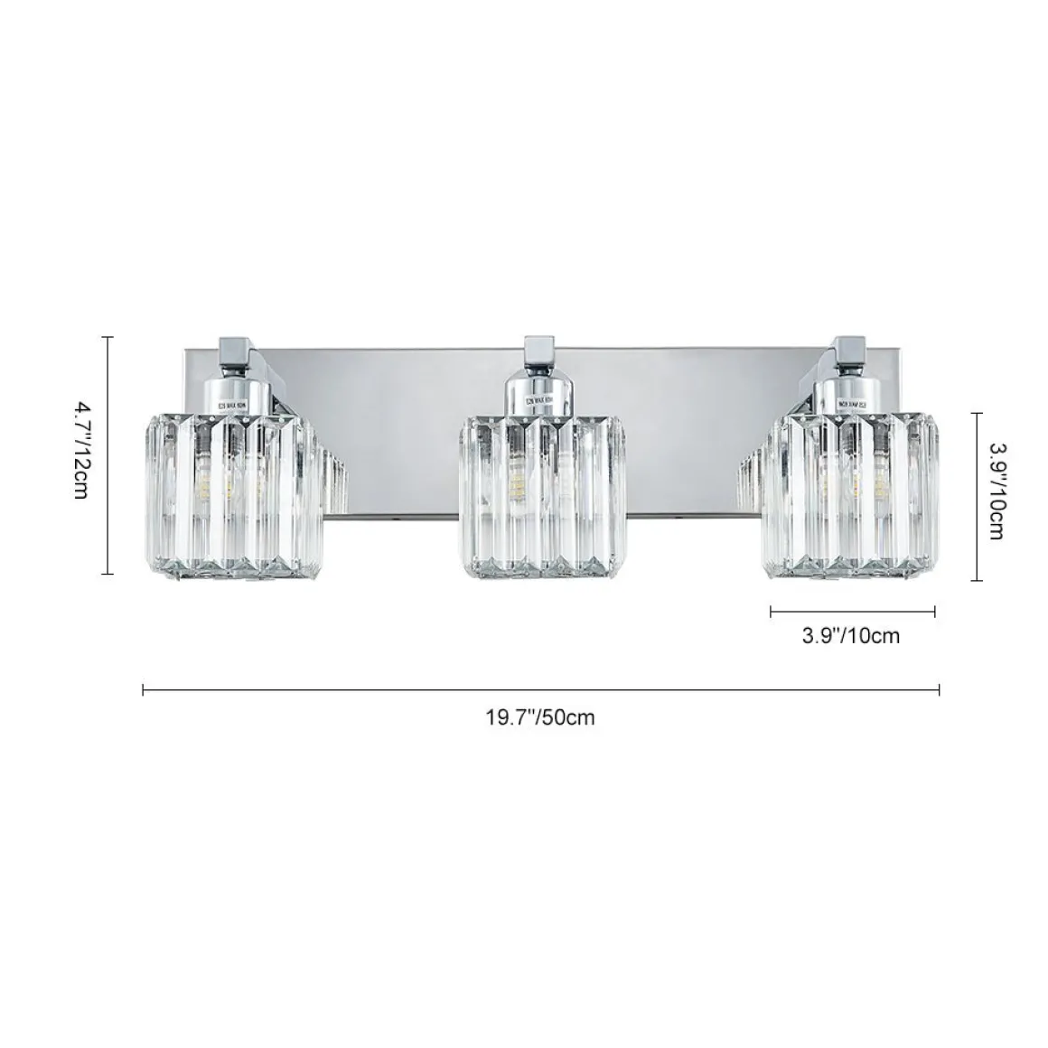 Modern Glam Crystal Bathroom Vanity Wall Lamp