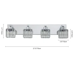 Modern Glam Crystal Bathroom Vanity Wall Lamp