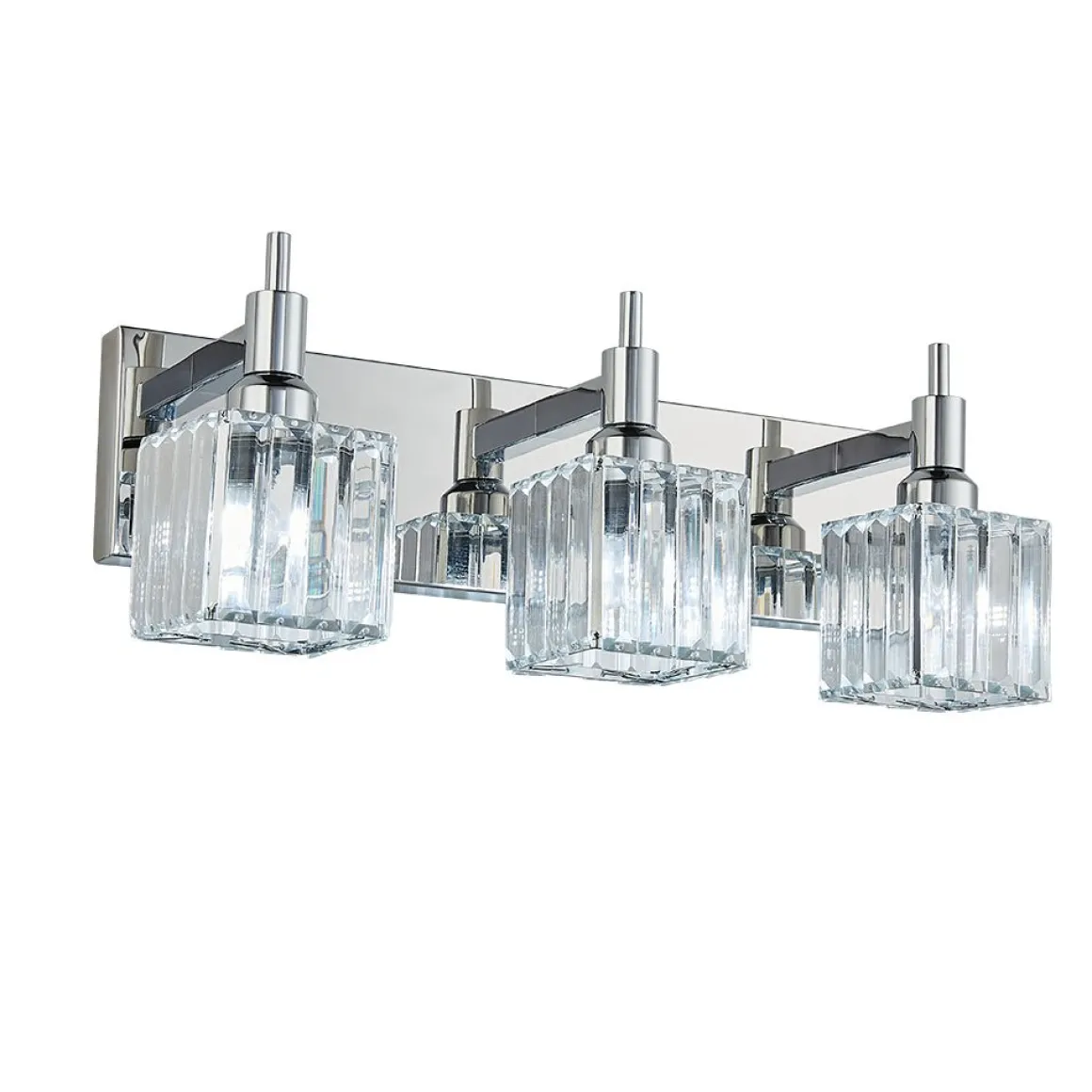 Modern Glam Crystal Bathroom Vanity Light