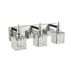 Modern Glam Crystal Bathroom Vanity Light