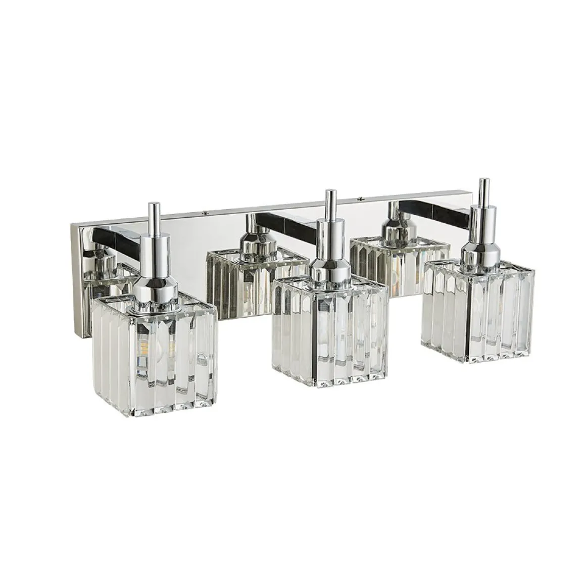 Modern Glam Crystal Bathroom Vanity Light