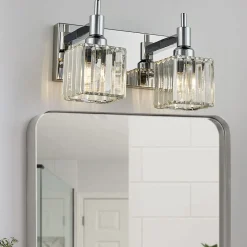 Modern Glam Crystal Bathroom Vanity Light
