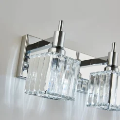 Modern Glam Crystal Bathroom Vanity Light