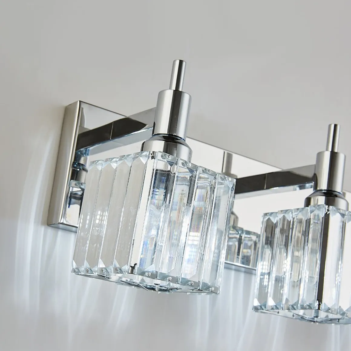 Modern Glam Crystal Bathroom Vanity Light